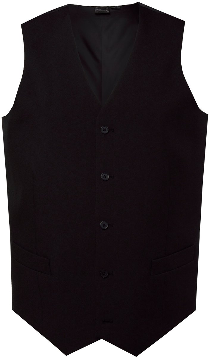 Men Plus - Heren - Bodywarmer business mix & match Porto - Zwart - Maat 62