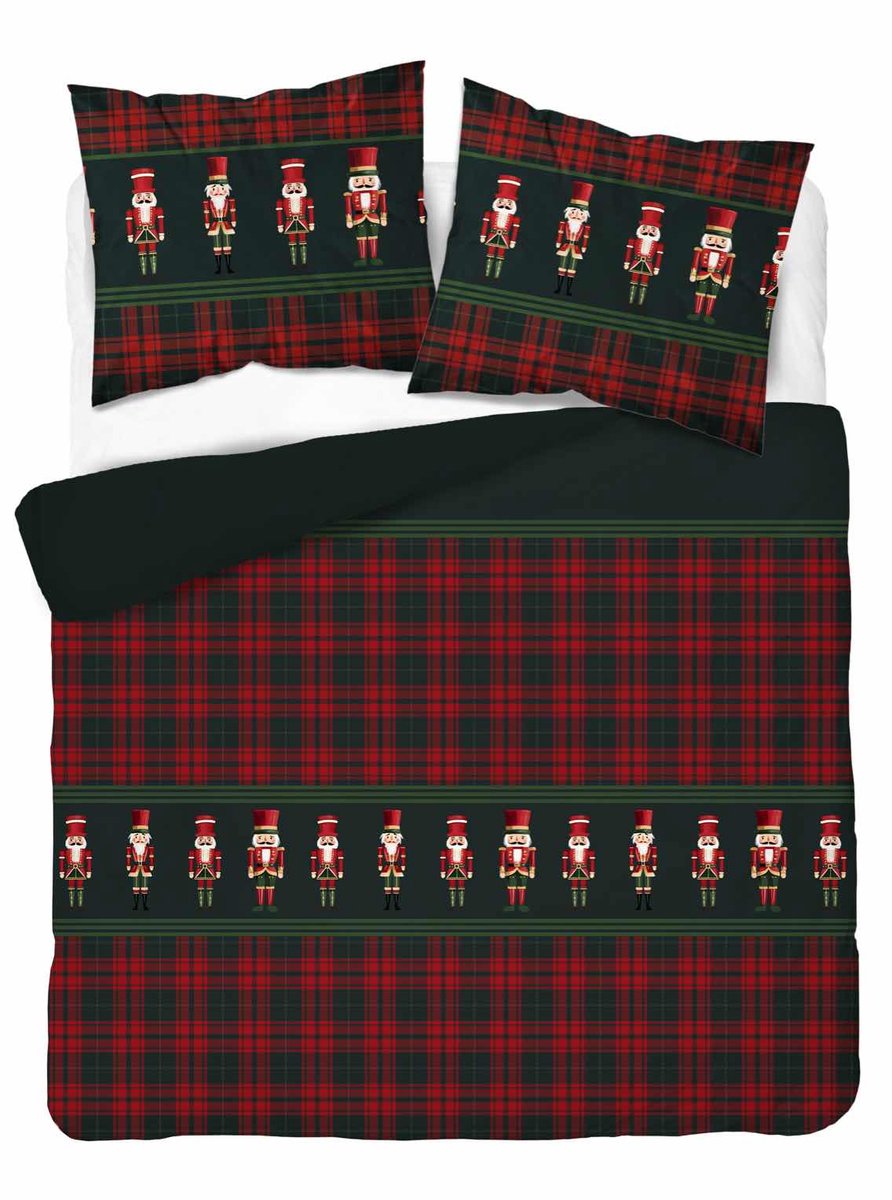 Kerst Dekbedovertrek 220x200cm Winter Kerstmis Christmas X-Mas Katoen GroteKussensloop 70x80cm