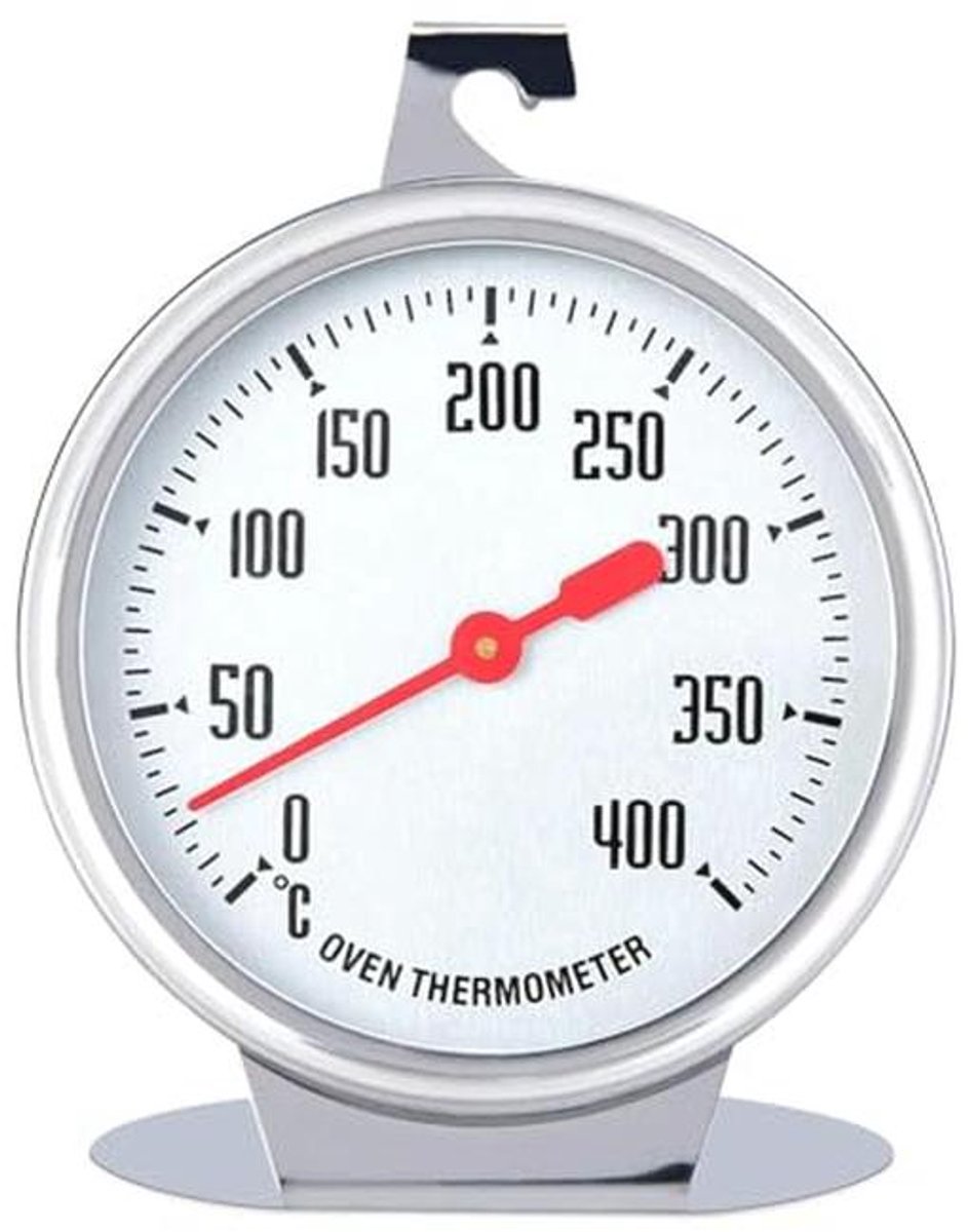 Oven Thermometer RVS met Haak - Precisie Grill en Kook Thermometer tot 400 Graden