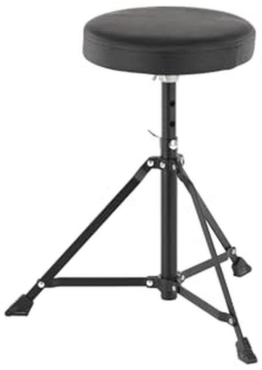 Verstelbare ronde drumkruk - zwart