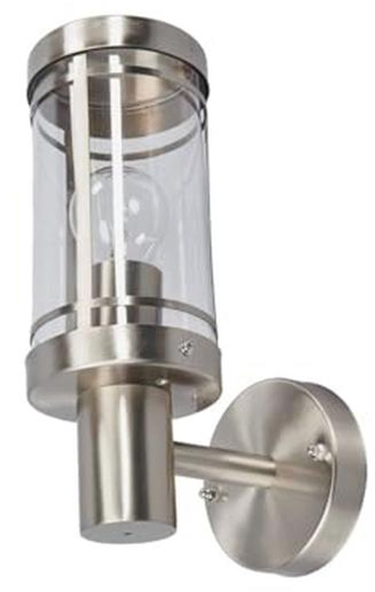 Cilindrische Buitenwandlamp van Roestvrij Staal in Aluminium