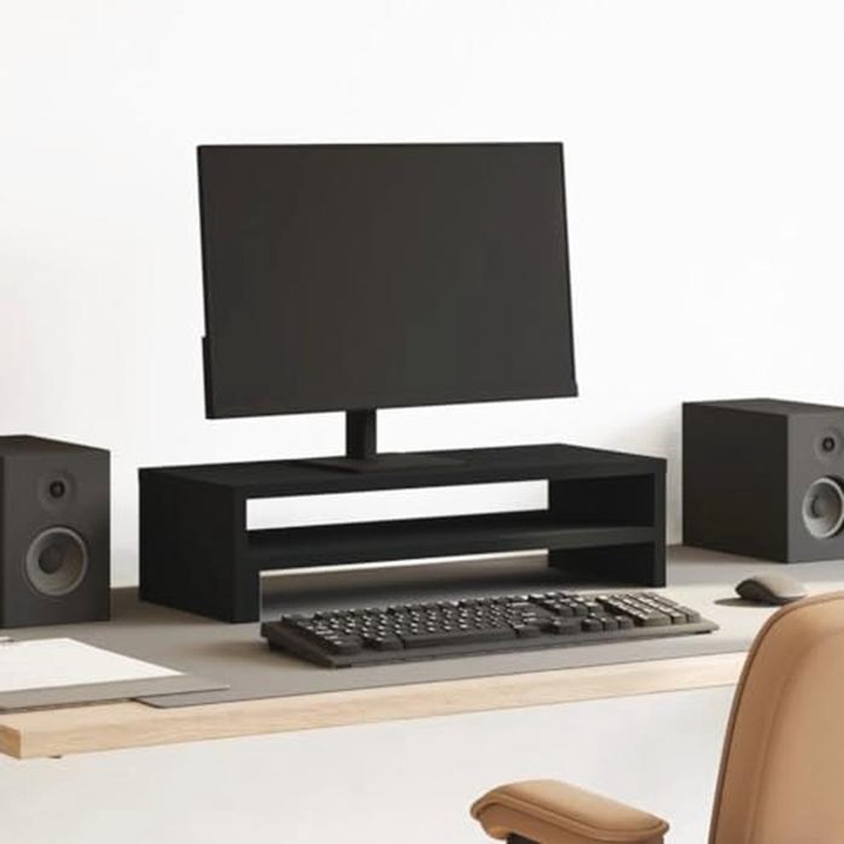 Praktische Monitorstandaard 54x22x15cm - Verhoog je Werkplek met Stijl