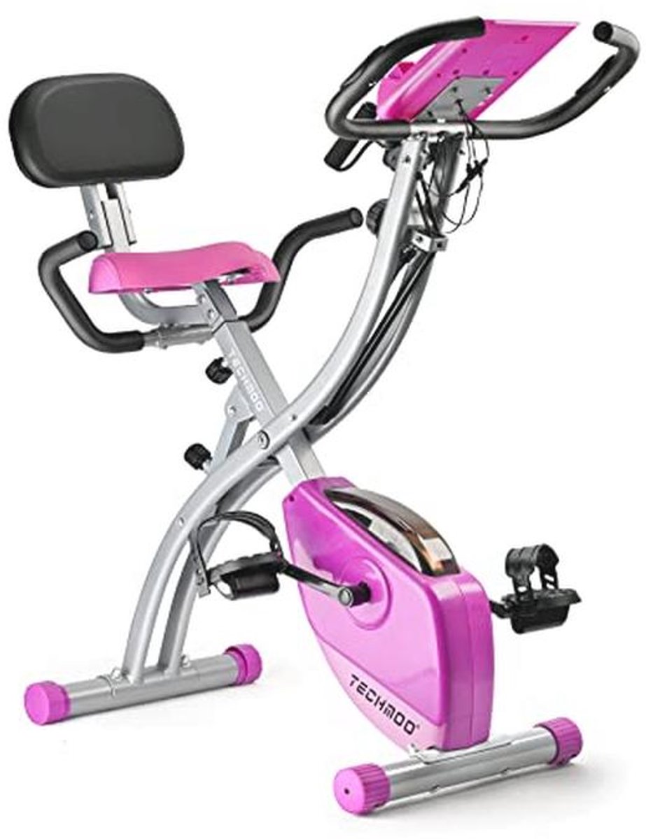 Opvouwbare hometrainer met verstelbare rugleuning en lcd-scherm - Ideaal voor indoor fitness