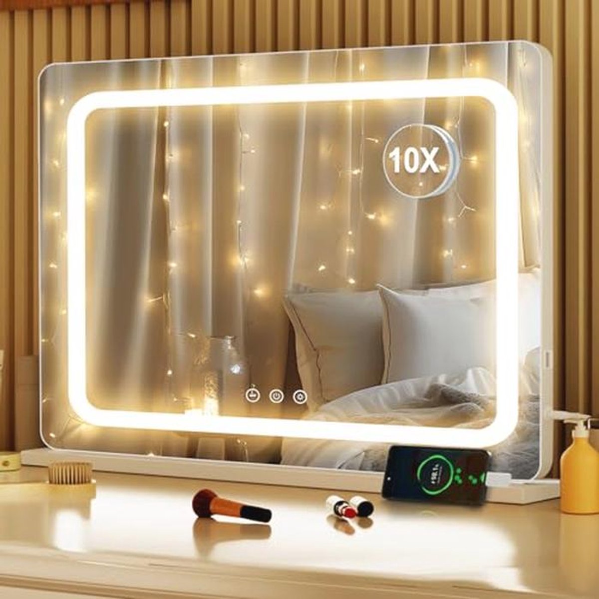 Make-upspiegel met Verlichting en Aanraakbediening - Compact en Modern 80 x 55 cm