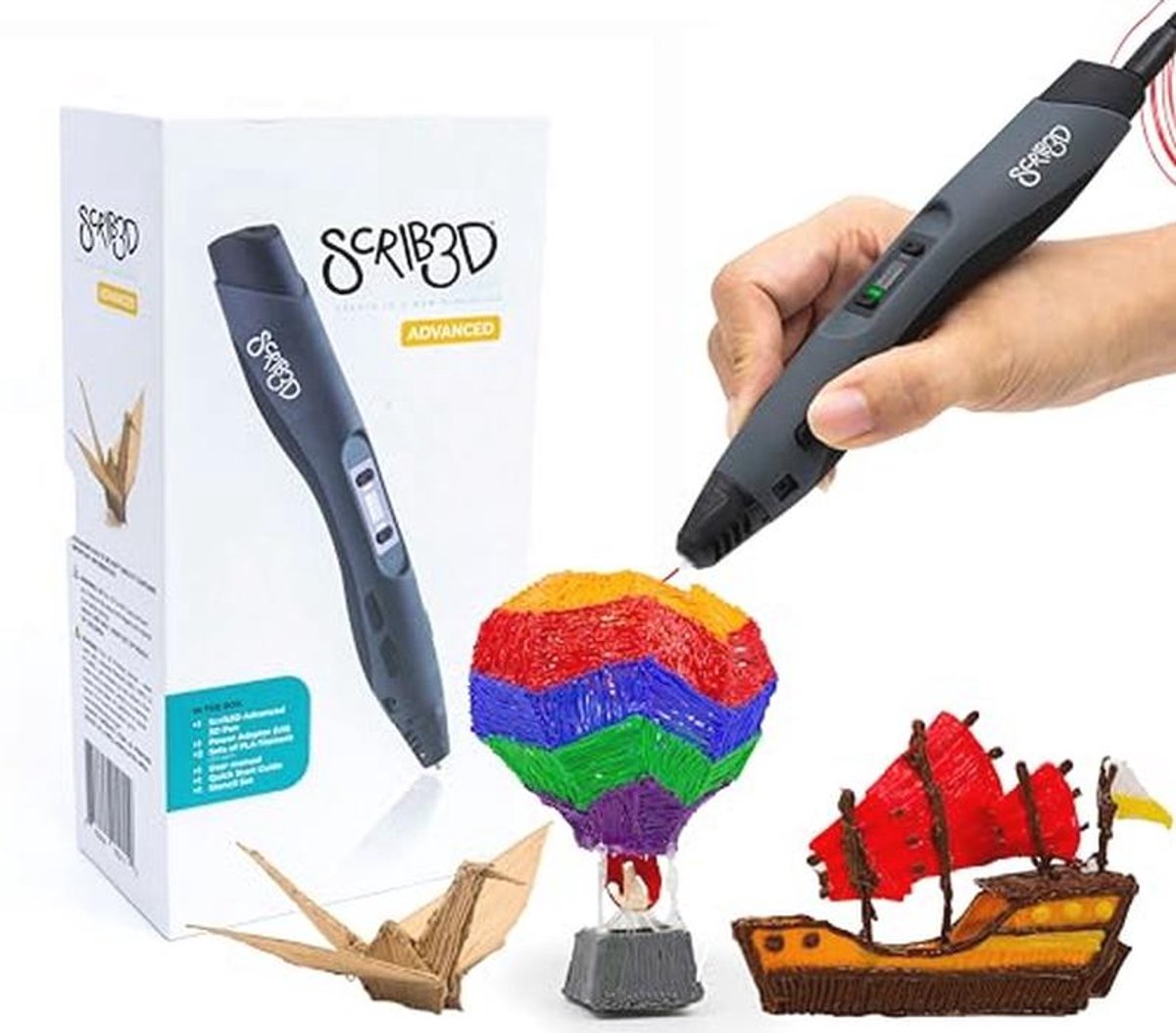 Geavanceerde 3D-printpen met Display en Drie Starters