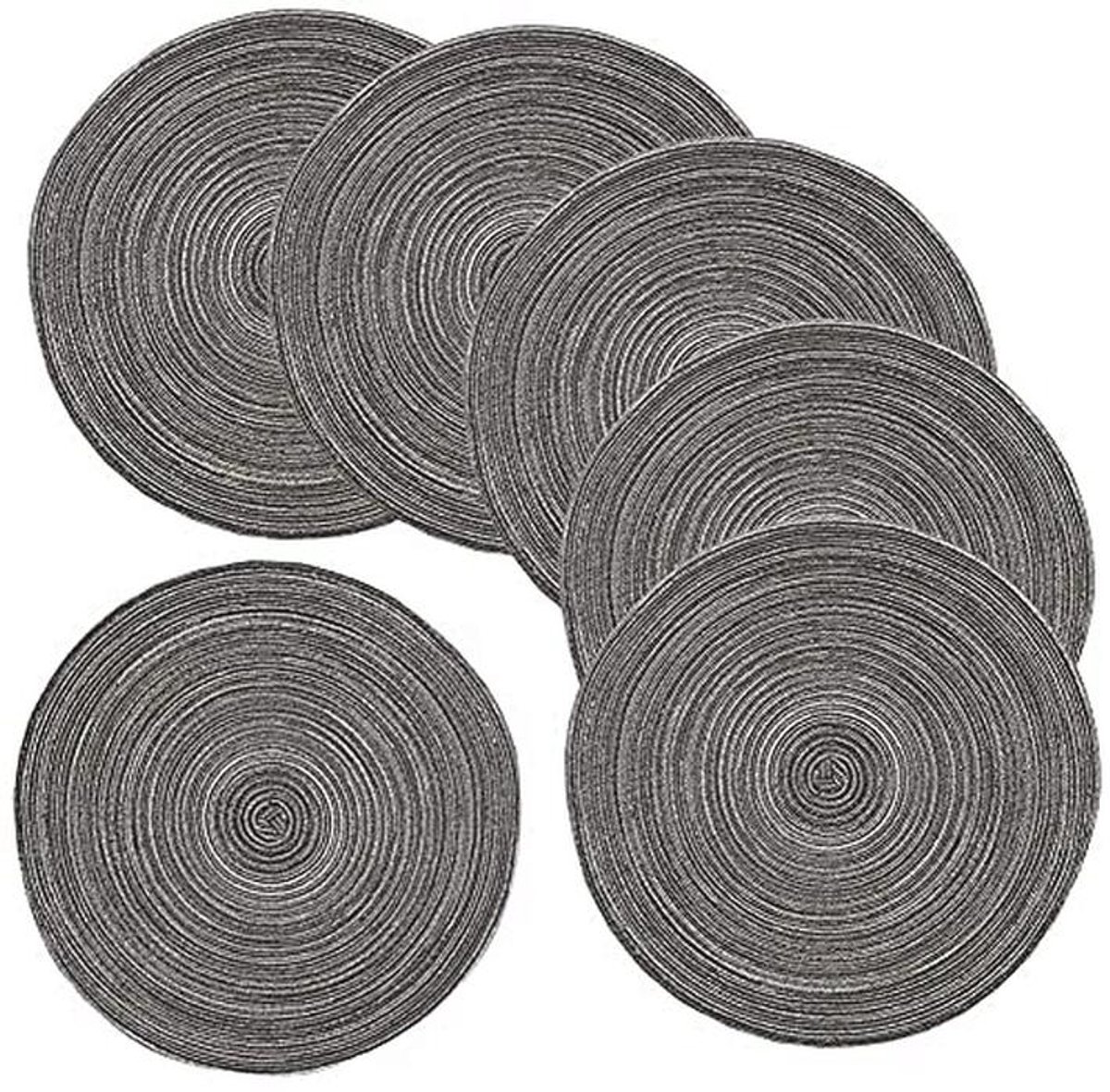 Ronde placemats 38 cm, geweven rotan, hittebestendig tafelkleed voor elke gelegenheid