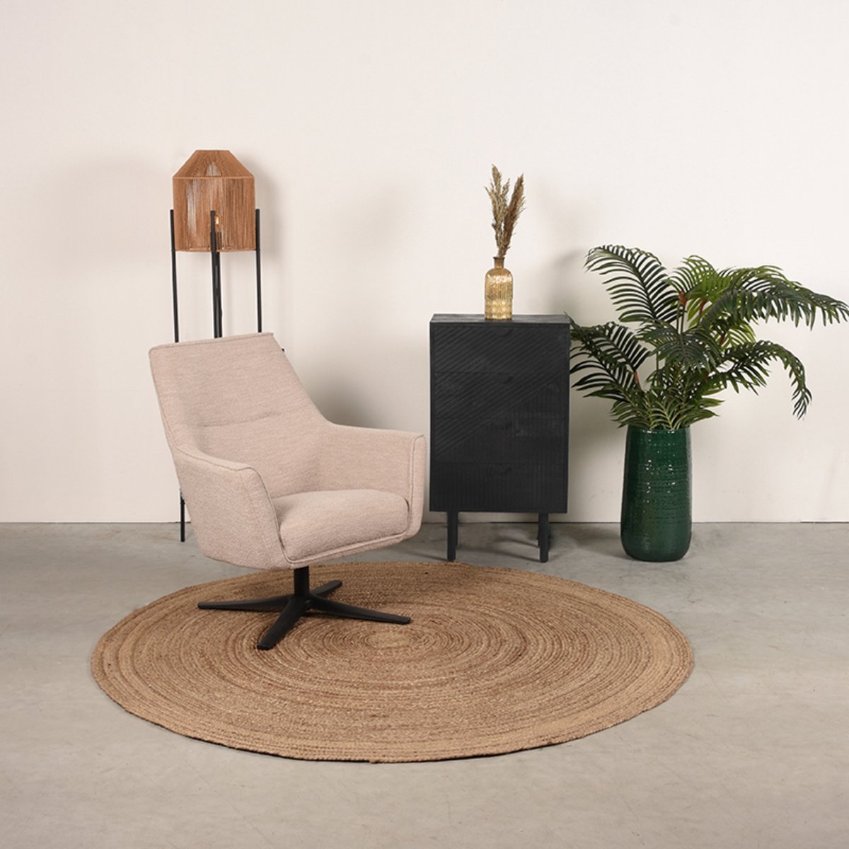 LABEL51 Cotia Ladekast - Zwart - Hout - 50 cm