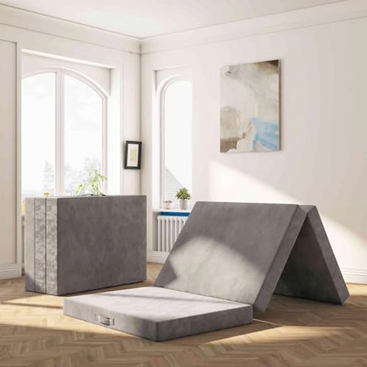 Vouwmatras 75 x 195 cm - Inklapbaar, Middelhard Gastenbed, Ideaal voor Reizen en Camping