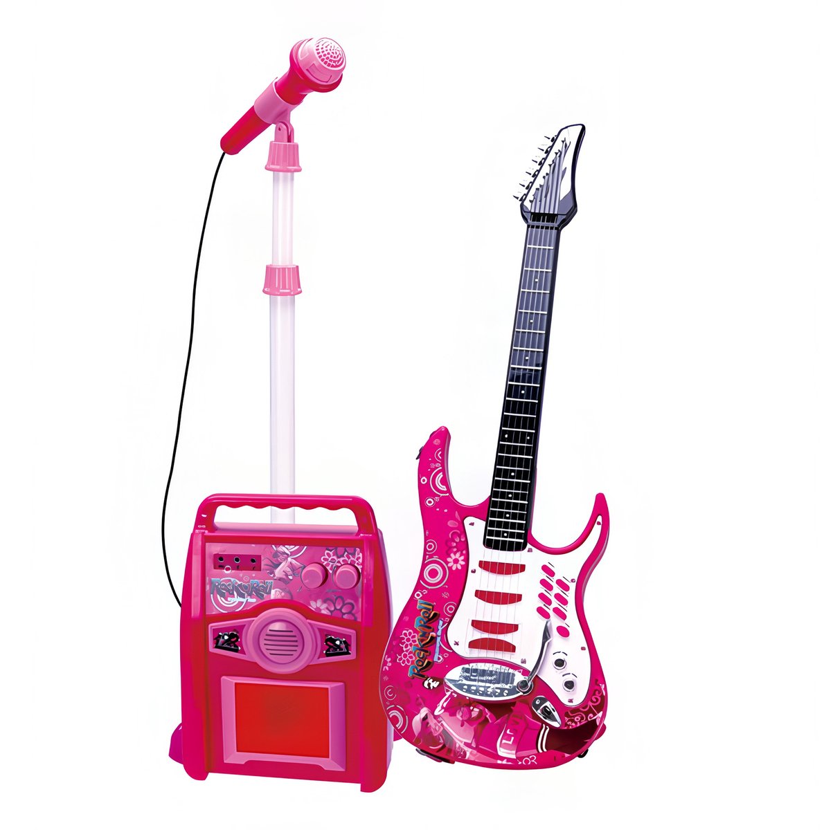 Guitaar met versterker en micro 1