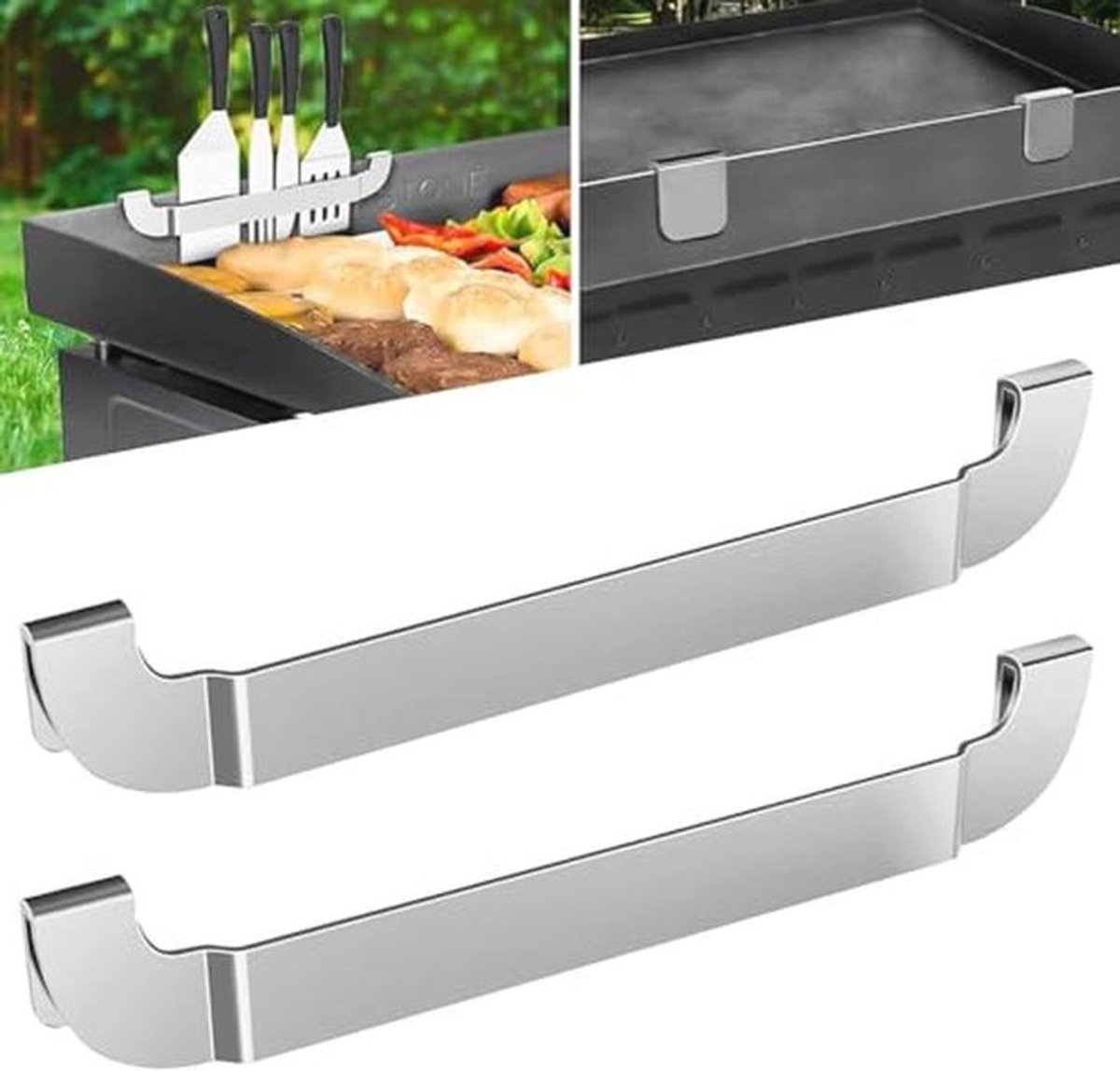 Bakplaat Spatel Houder Set - Roestvrij Stalen Grill Gereedschap Houders voor BBQ
