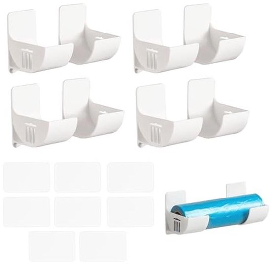 4 Stuks Zelfklevende Wandgemonteerde Opbergdoos Badkamerorganizer Keukenorganizer