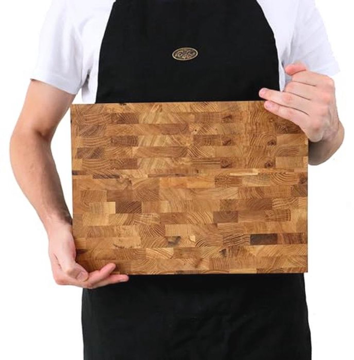 Eikenhouten Snijplank 37L x 27B cm met Antislip Voetjes - Duurzaam en Antibacterieel