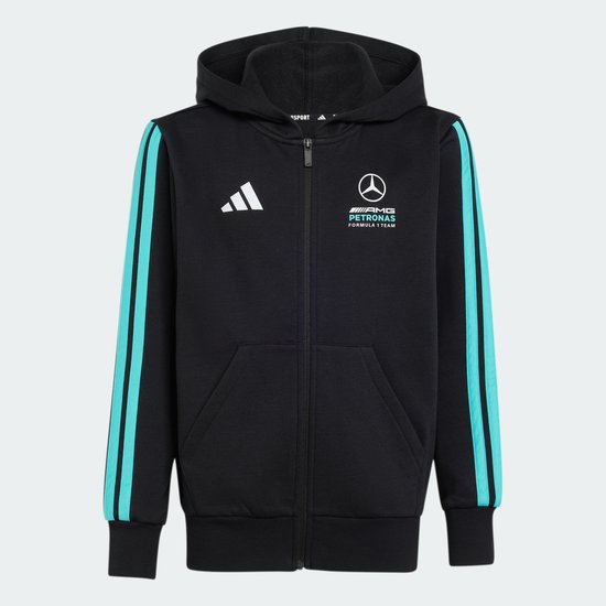 Adidas Performance Mercedes - Amg Petronas Formula 1 Team Dna Hoodie Met Lange Ritssluiting - Kinderen - Zwart van adidas Performance — afbeelding 4