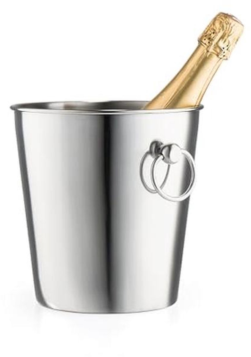 Champagnekoeler RVS Hoogglans Ø200x202mm - Klassiek Design voor Perfecte Koeling