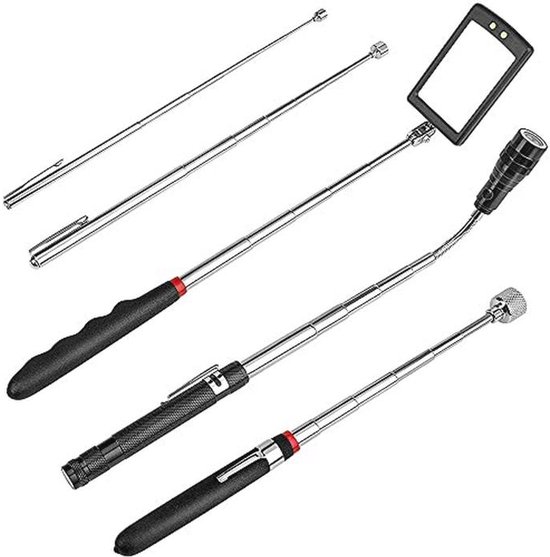 Telescopische Magnetische Pickup Tool Set - 5-delige Uitschuifbare