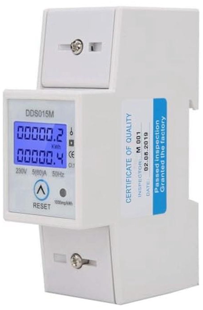 Digitale energiemeter met LCD-display voor eenfasige elektriciteit