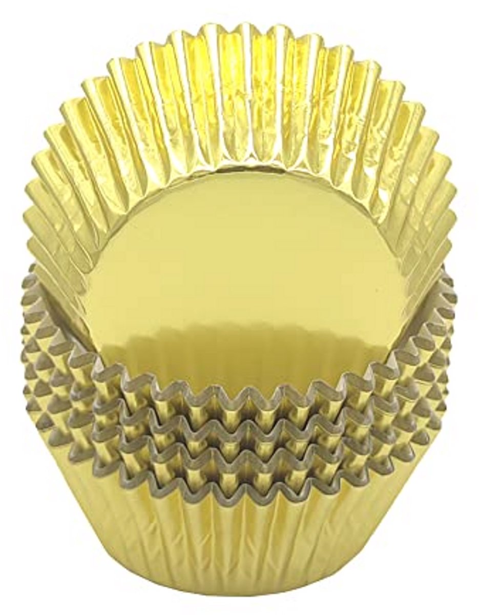 Gouden Folie Cupcake Liner en Muffin Bakvormen voor Feesten - 100 stuks