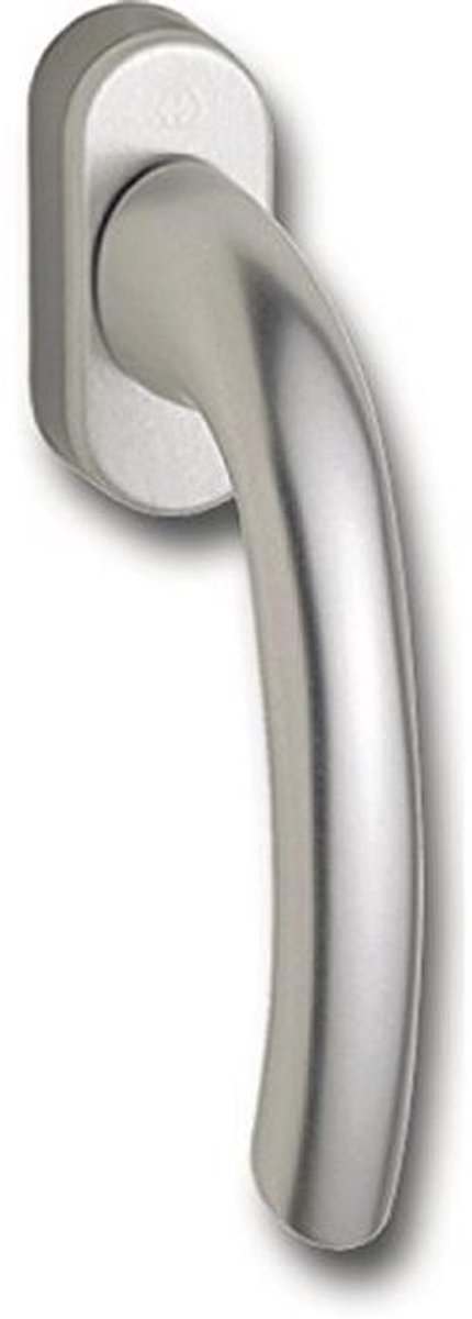 Raamgreep met rastering vierkant 7 x 32 mm - zilver geanodiseerd