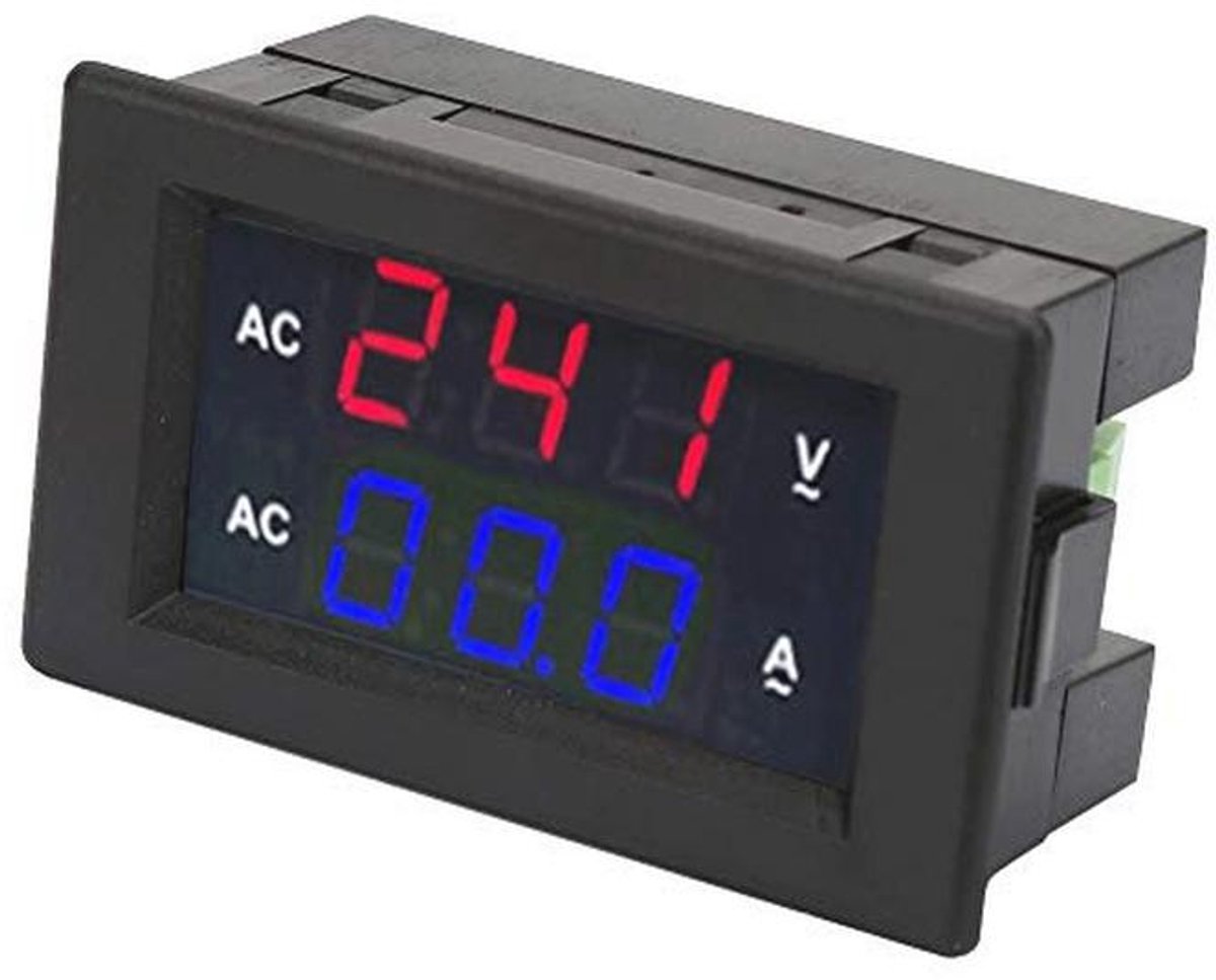 Digitaal 2 In 1 AC Stroom Volt meter | LED Display | 100-300V en 0-50A