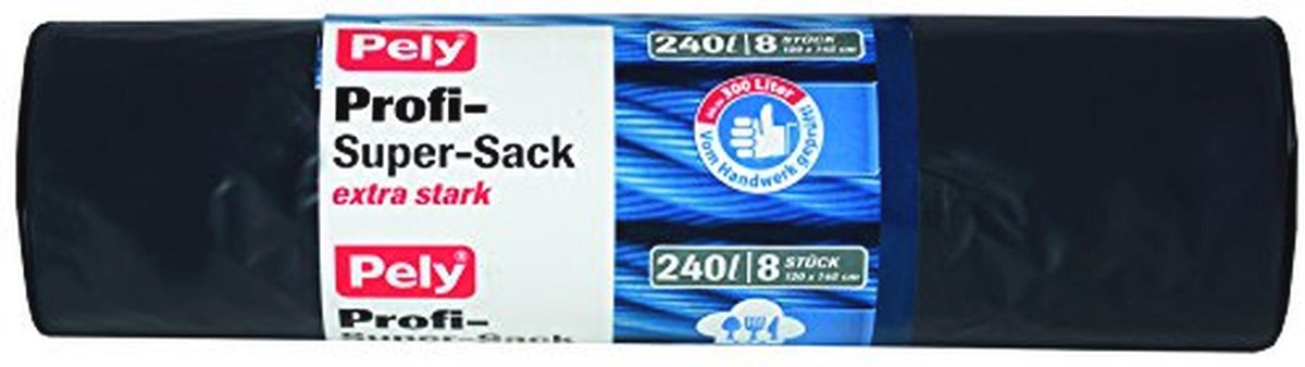 Professionele Vuilniszakken 240 Liter - 8 Stuks - Antraciet