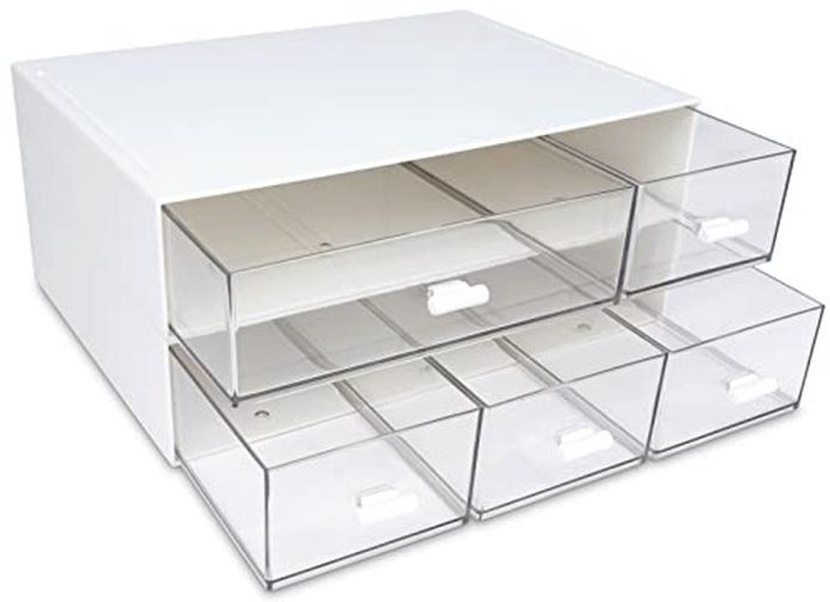 Bureau-organizer met 5 laden en 2 verdiepingen voor optimale opslag