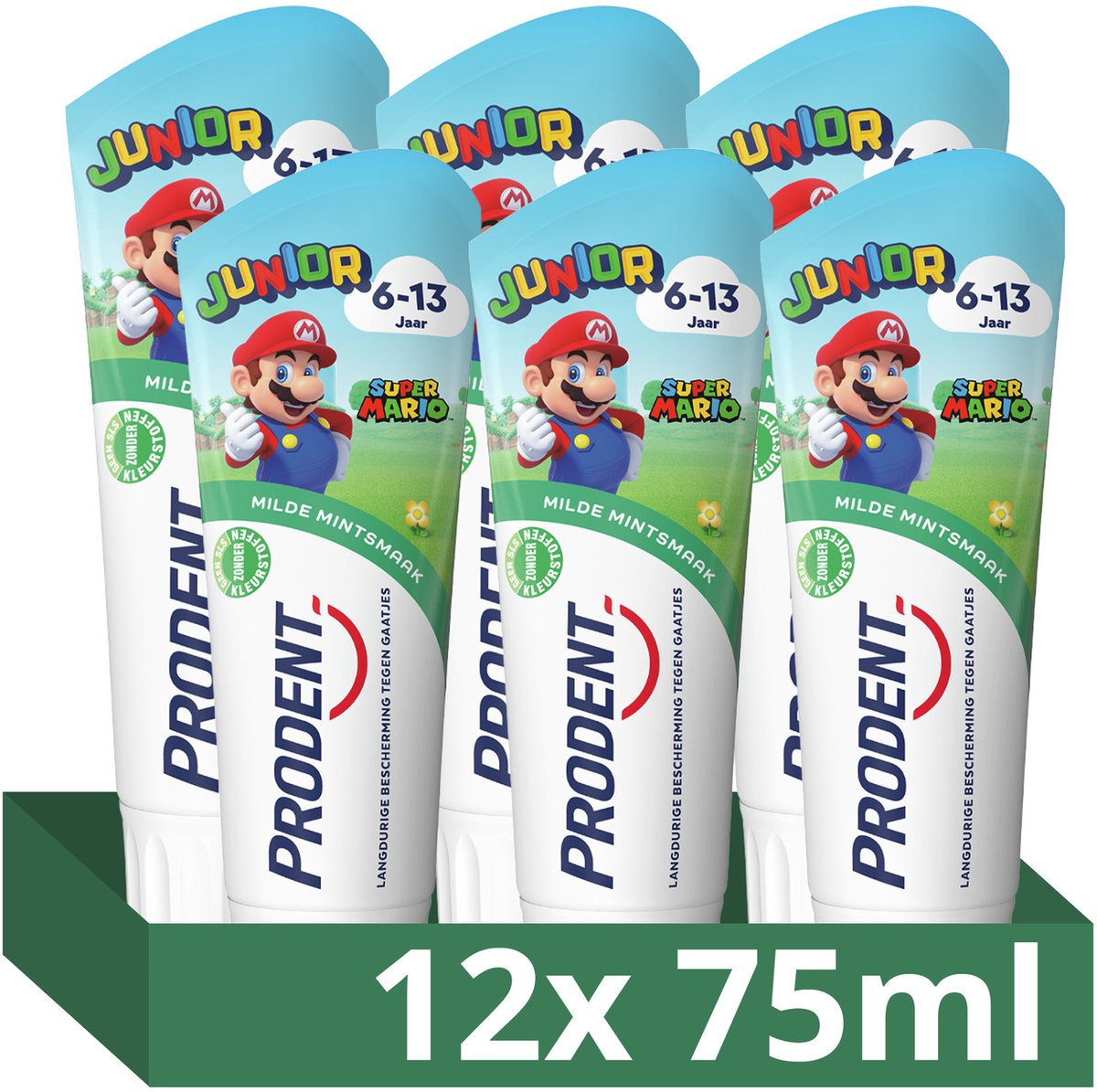 Bol.com Prodent - Tandpasta - Junior 6-13 jaar - Super Mario - 12 x 75 ml - Voordeelverpakking aanbieding
