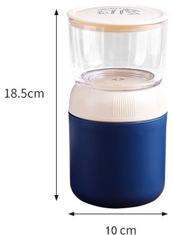 Yoghurt beker to go - 700 ml Dubbellaagse Mueslibeker - Met Lepel En Geïsoleerde RVS Binnenwand - Lekvrije Isolerende Beker To Go - Voor Overnight Oats En Soep - Ideaal Voor School Reizen Picknick Ontbijt En Lunch - Herbruikbare Lunchbeker — afbeelding 2