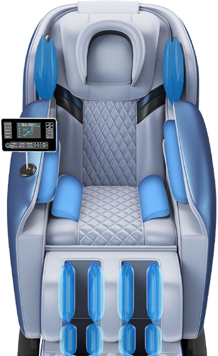 Relif™ Massagestoel Rustpunt - Blauw- Compact model - 16 Rollers & 14 Airbags - Surround Sound - Massage stoel - Massagestoel Elektrisch - massagestoel - Massage apparaat – foto 7