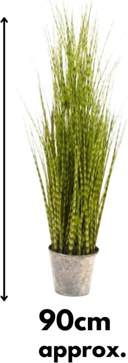 Grote Kunstplant Zilverwitte Grassen in Pot Decoratie Realistisch