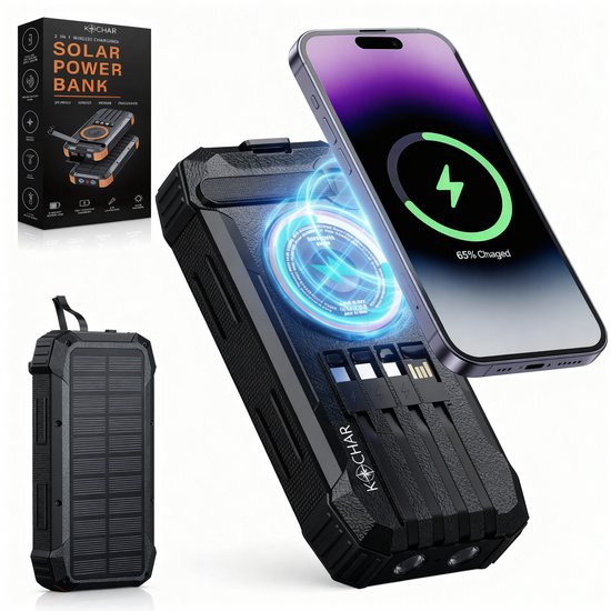 Kochar LED Solar Powerbank 30000 mAh - Kochar - €39,99