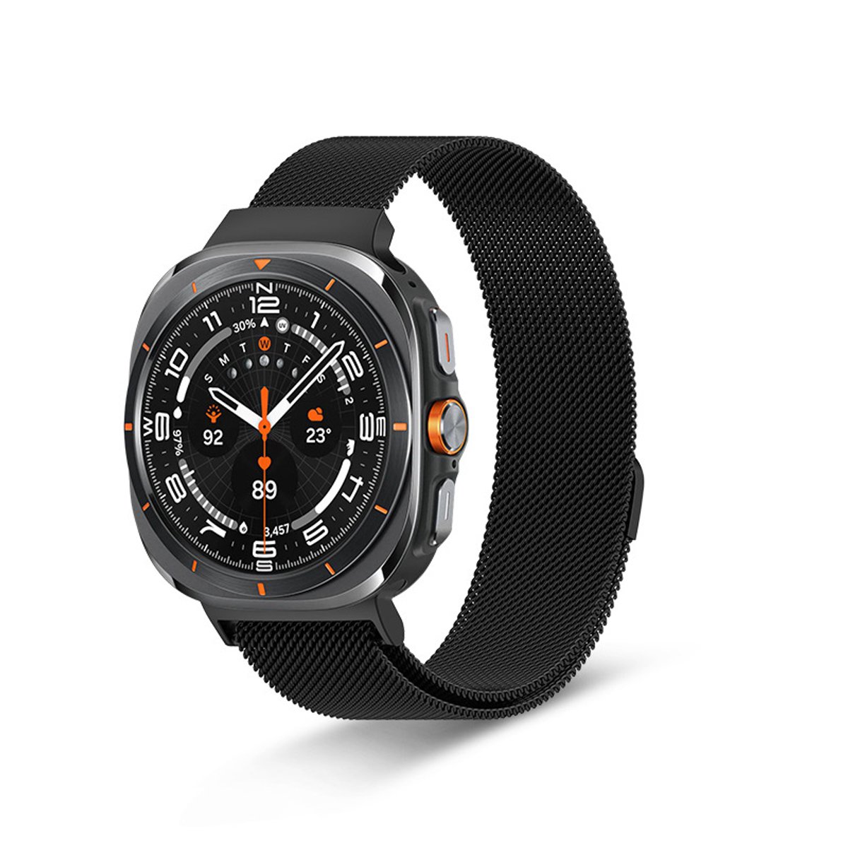 Milanese Band - Geschikt voor Samsung Galaxy Watch Ultra Band 47mm - Roestvrijstalen gaaslus met magnetische gesp Geschikt voor vrouwen-mannen