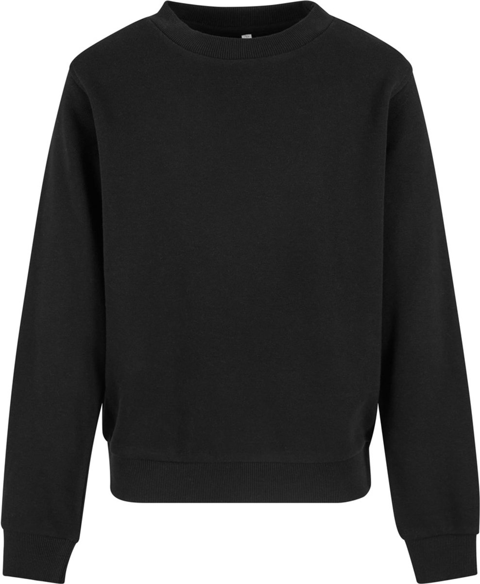Urban Classics Oversized Light Terry Crewneck Sweater/trui kinderen Kids 110/116 Zwart