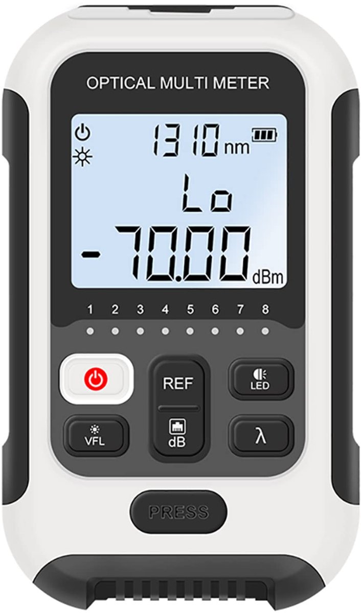 Vezeloptische Vermogensmeter, Draagbare Universele Zeer Nauwekeurige Optische Testapparatuur met Universele Connector SC/FC/ST Low Consumption Fiber Optic Cable Tester Checker