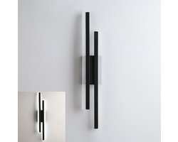 LED-wandlamp voor de slaapkamer - Wandlamp naast het bed - LED-wandlamp voor binnen - Moderne wandlamp - Wit licht - Geschikt voor slaapkamers, nachtkastjes, woonkamers, keukens en studeerkamers - Zwart