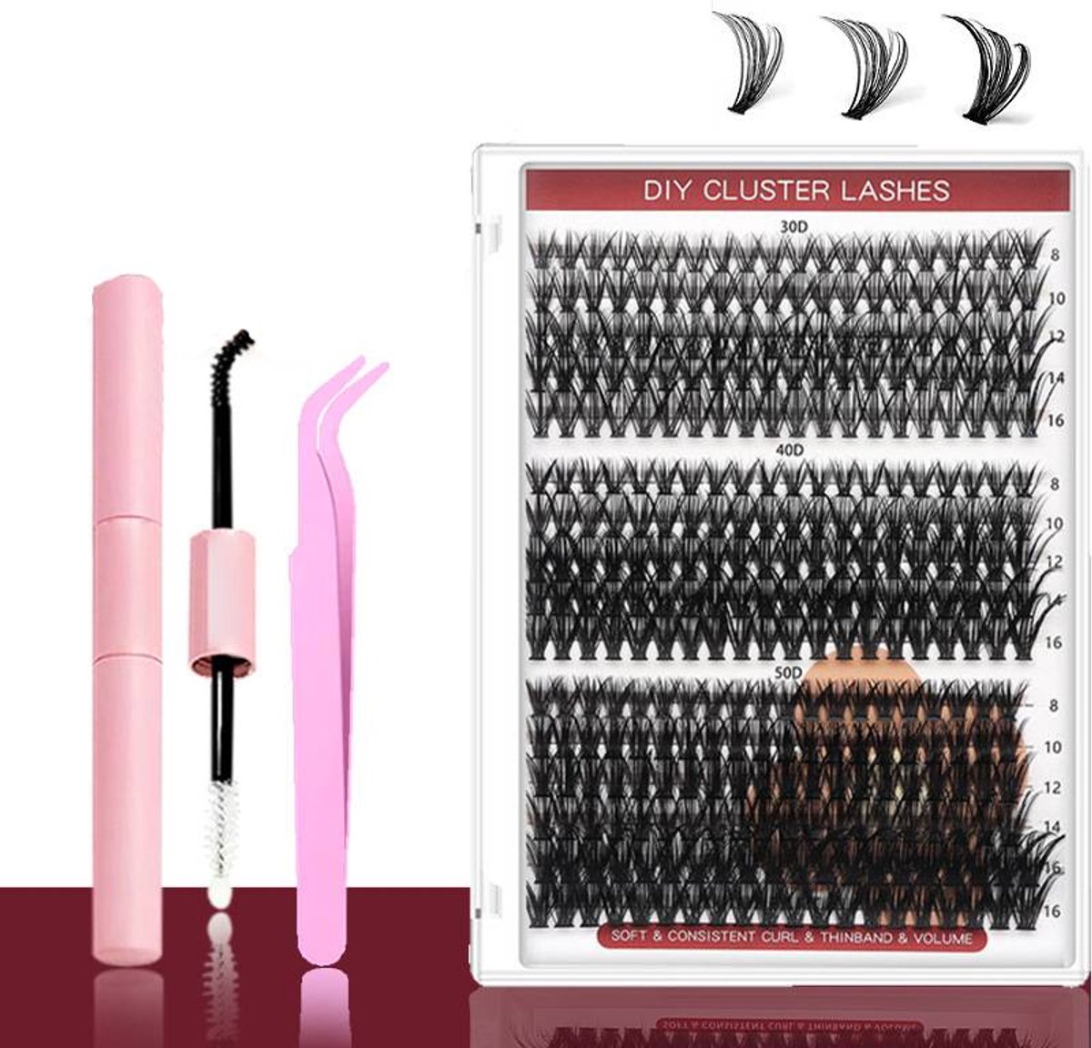 Wimperverlenging set - nepwimpers 30D/40D/50D grote capaciteit