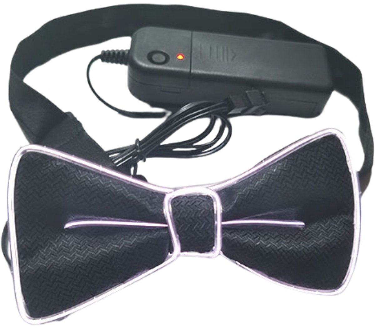 Doppler LED Bow Tie – Hemelsblauw LED Party Vlinderdas voor Feesten, Bruiloften & Koningsdag – Zwarte Vlinderstrik / LED Strikje / Verkleedaccessoire