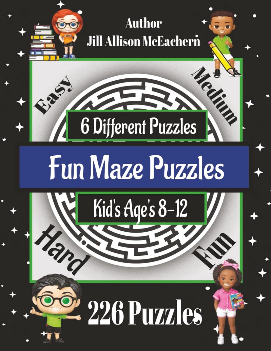 Puzzelboek met Doolhoven voor Kinderen 8-12 Jaar - 236 Oplosbare Uitdagingen