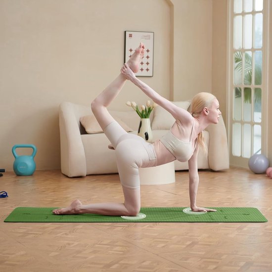 Stunq® Yogamat van 6 mm dik voor yoga, Pilates en fitness met antisliplaag en draagriem — afbeelding 2
