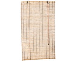 TuinChamp Rolgordijn riet 80 x 220 cm - Rolgordijn buiten en binnen - Rieten rolgordijnen - Natuurlijk rolgordijn hout - Natuurlijke uitstra