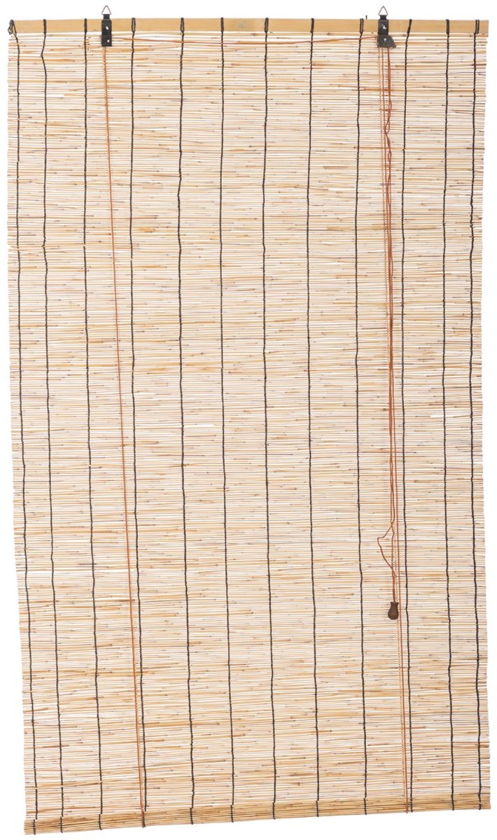 tuinchamp Rolgordijn riet 80 x 220 cm - Rolgordijn buiten en binnen - Rieten rolgordijnen - Natuurlijk rolgordijn hout - Natuurlijke uitstraling Naturel