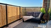 TuinChamp Rietmat 8-10 mm 180x300 cm - Balkonscherm riet - Tuinafscheiding natuurlijk hout - Rietmat op rol - Natuurlijke uitstraling