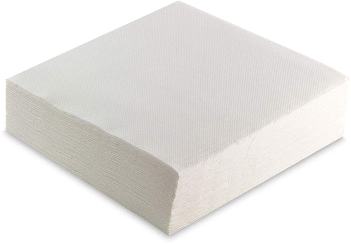 Famanu - Luxe Servetten – 50 stuks 40x40 cm – Wit – 2-laags – Herbruikbaar voor Horeca en Diner