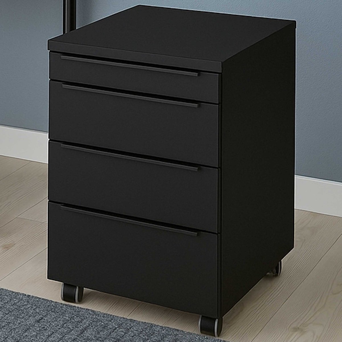 Ladekast met witte wielen Hermoso | 42 x 60 x 63 cm | Antraciet - Bol