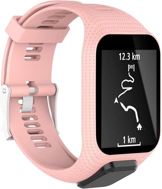 Siliconen horloge bandje – Wrist strap – Polsband - Geschikt voor Tomtom Adventurer - Golfer 2 - Spark - Runner 2/3 - Roze - ForDig