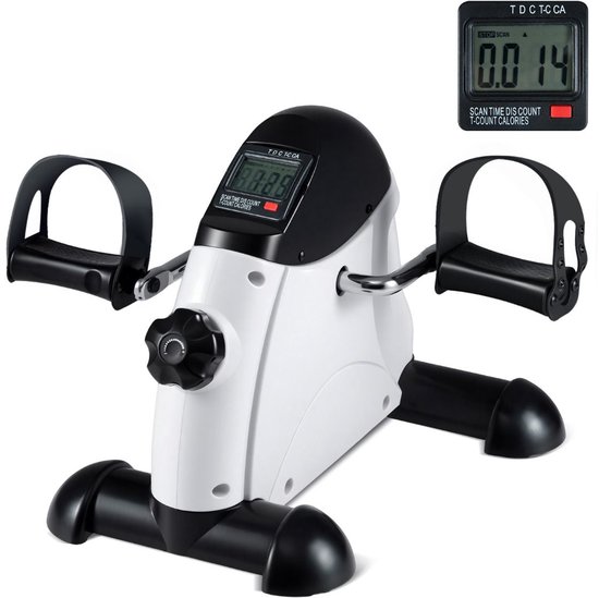 Stoelfiets Bewegingstrainer - Bureaufiets - Deskbike - Bureau Fiets - Fitness Fiets - Stoel Fiets - Beentrainer - Mini Hometrainer - Met LCD monitor