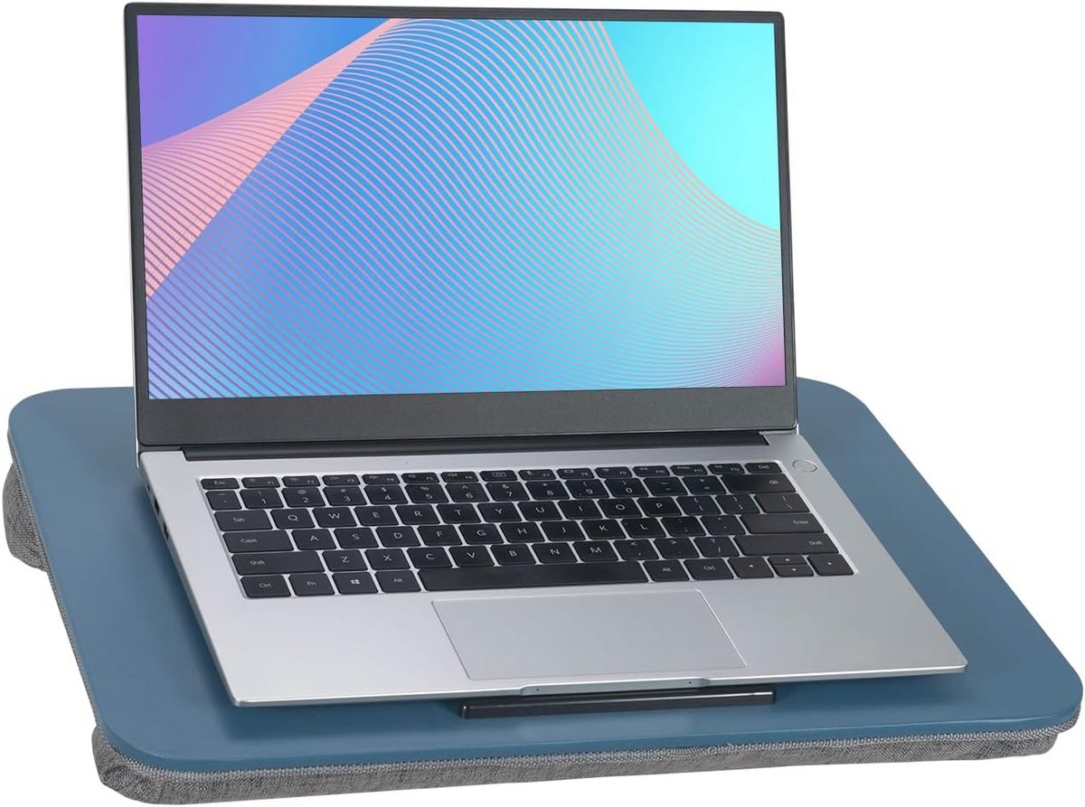 Draagbaar Schootbureau met Kussen en Tabletsleuf voor Laptop tot 16 inch - Ideaal Thuiswerken