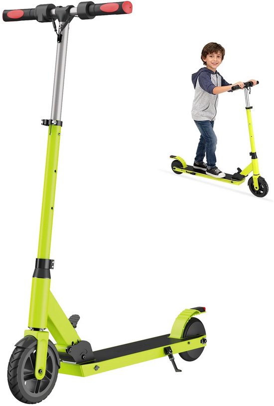 Elektrische kinderstep X1 Plus 150W, 18 km/u, verstelbaar stuur, LED verlichting, 6-14 jaar, groen