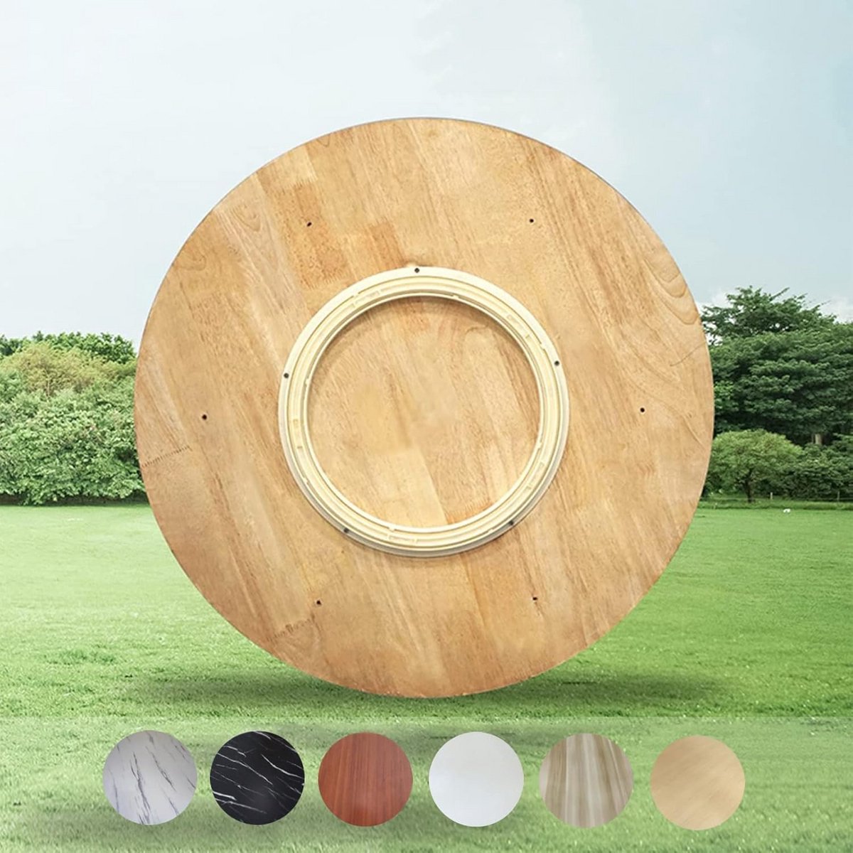 Ronde Houten Draaitafel voor Eettafel - 360° Roterende Serveerschaal