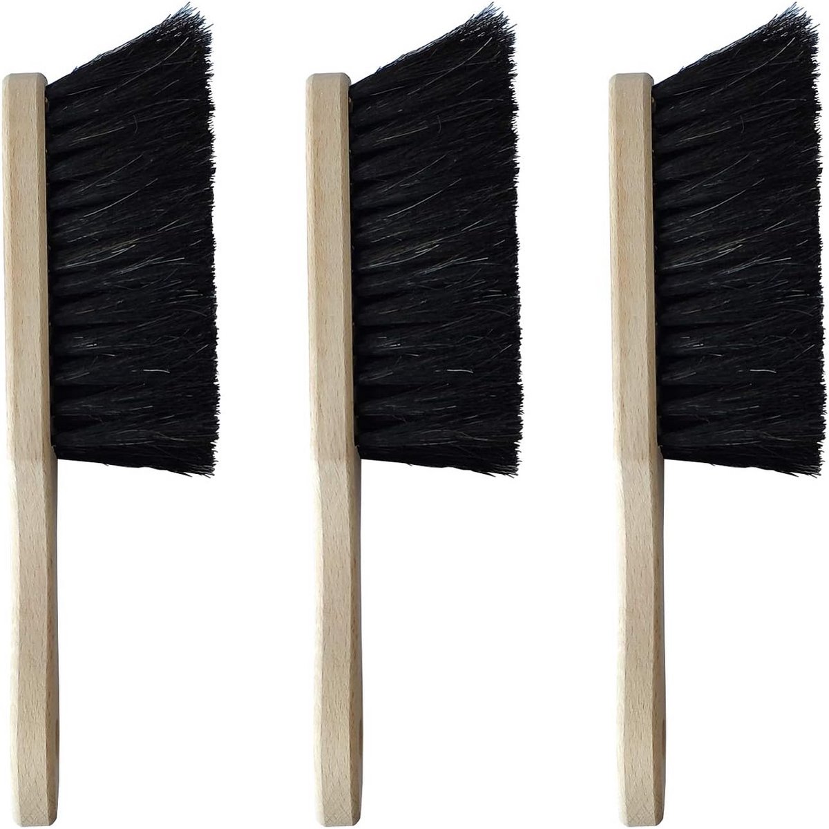 Lead Home 3 stuks handvegers van natuurlijk haar, handbezemset, Made in Germany
