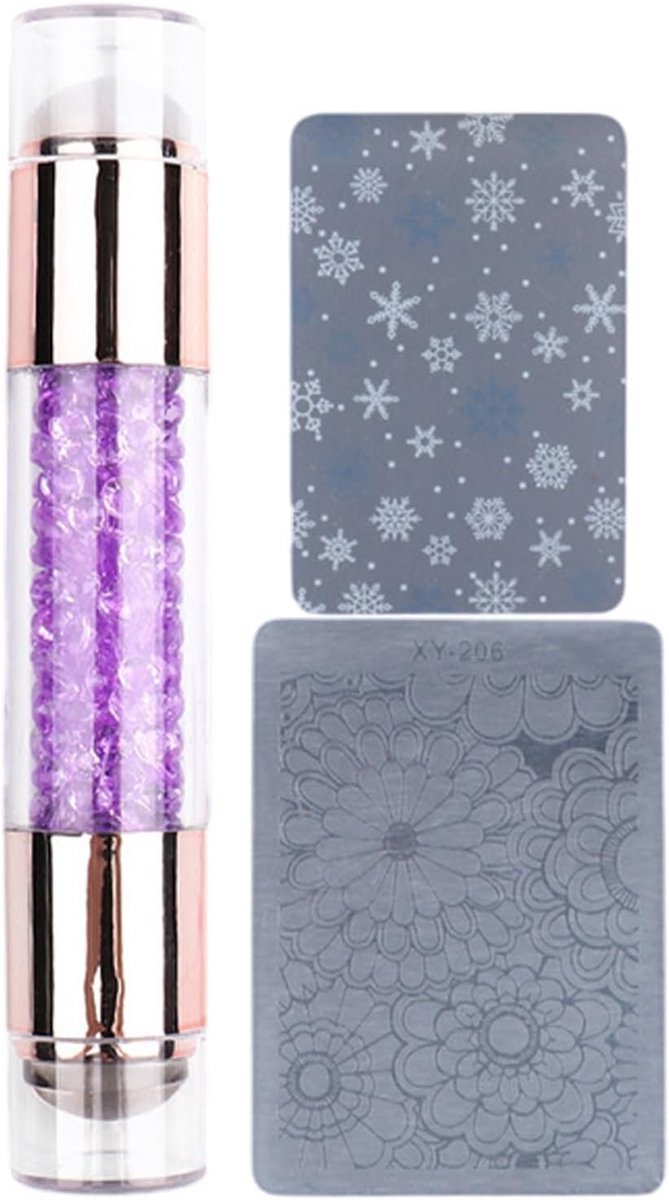 Nagelstempel Set met Sjabloon voor Manicure en Nageldecoratie